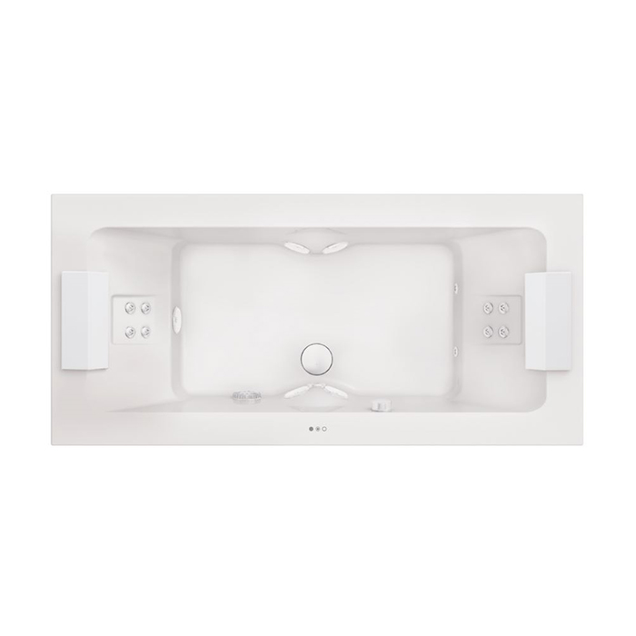 Jacuzzi Sharp Double Ванна 190x90x57см, гидромассажная, Rainbow&Clean System, со смесителем, цвет: белый