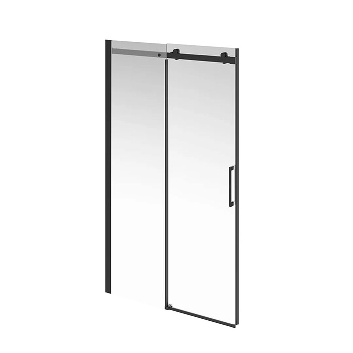 Kerama Marazzi Cristallo Душевая дверь 120х210см, раздвижная с функцией soft close, цвет: черный матовый