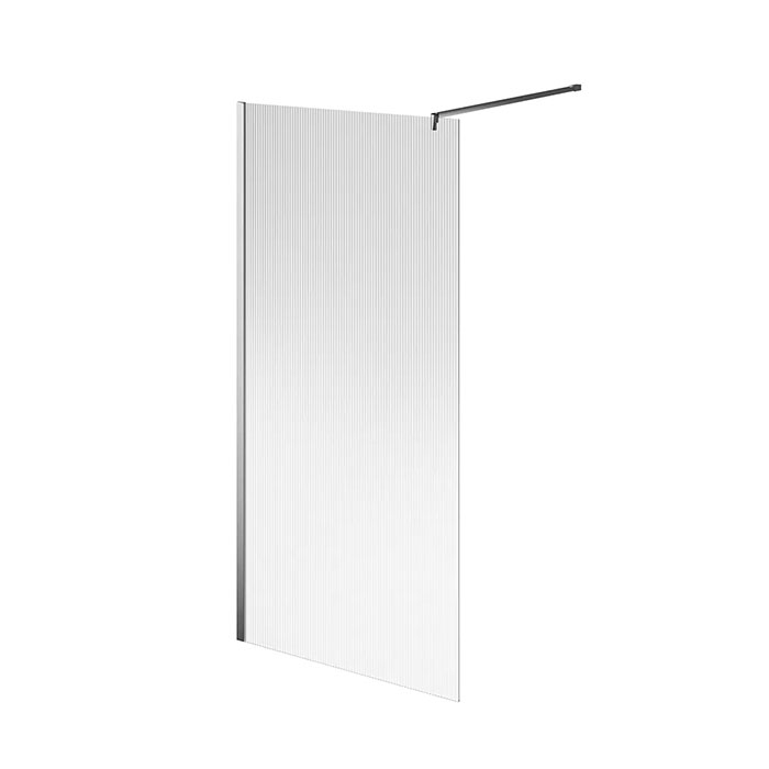 Kerama Marazzi Cristallo Душевое ограждение 100х210см, рифленое стекло, цвет: хром