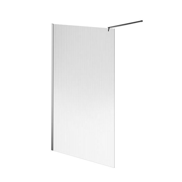 Kerama Marazzi Cristallo Душевое ограждение 120х210см, рифленое стекло, цвет: хром