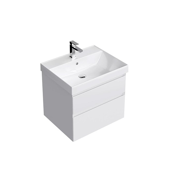 Kerama Marazzi Cubo Тумба подвесная 60см, с ящиками, цвет: белая матовая