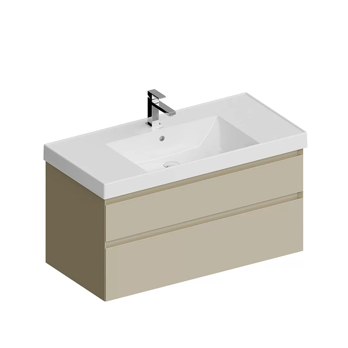Kerama Marazzi Cubo Тумба подвесная 100см, с ящиками, цвет: лимо матовая