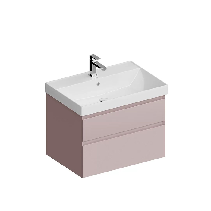 Kerama Marazzi Cubo Тумба подвесная 70см, с ящиками, цвет: мальва матовая