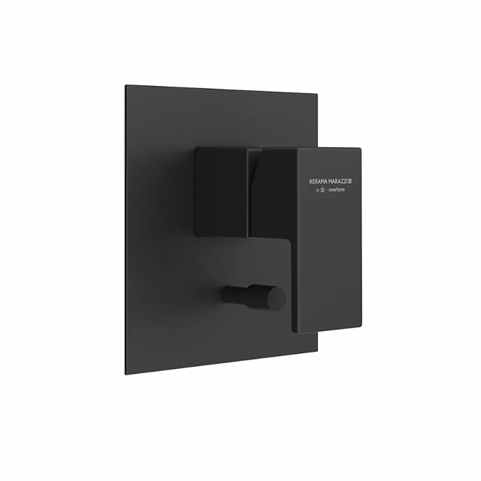 Kerama Marazzi Futura Смеситель для душа, встраиваемый, с переключателем на 2 источника, цвет: черный матовый