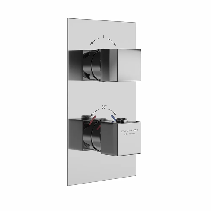 Kerama Marazzi Futura Смеситель для душа, встраиваемый, термостатический, цвет: хром