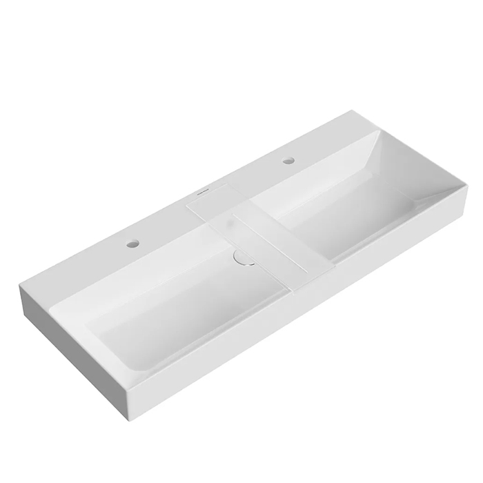Kerama Marazzi Grande Раковина подвесная 119.5х18см., с 2 отв., цвет: белый глянцевая