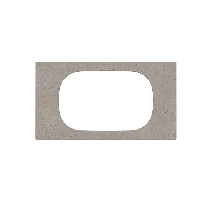 Kerama Marazzi Magica Столешница из керамогранита для встраиваемых раковин сверху Риккарди 90см, без отв., цвет: серый матовый