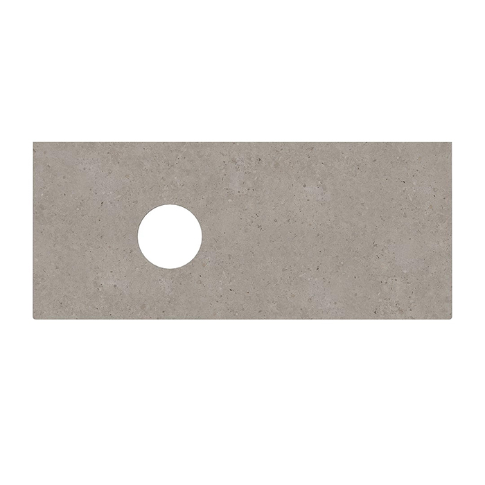 Kerama Marazzi Magica Столешница из керамогранита для накладных раковин Риккарди 120см, без отв., цвет: серый матовый