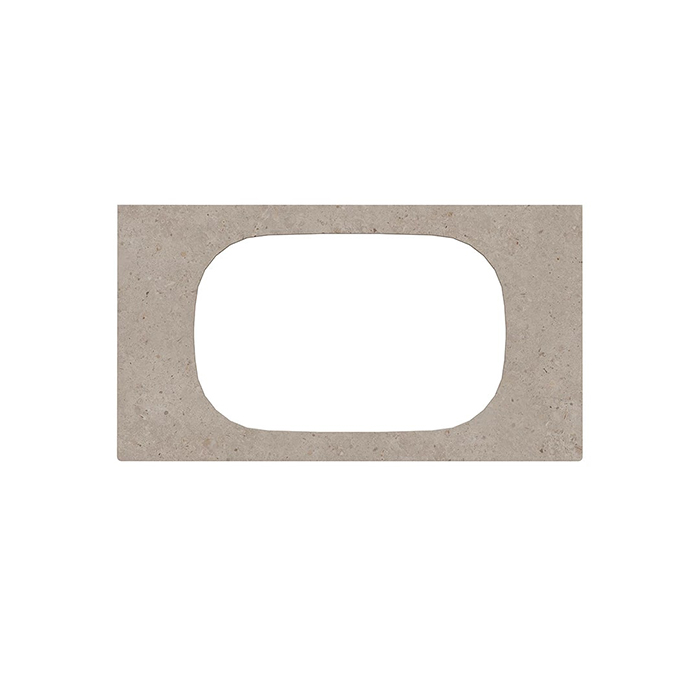 Kerama Marazzi Magica Столешница из керамогранита для встраиваемых раковин сверху Риккарди 90см, без отв., цвет: бежевый матовый