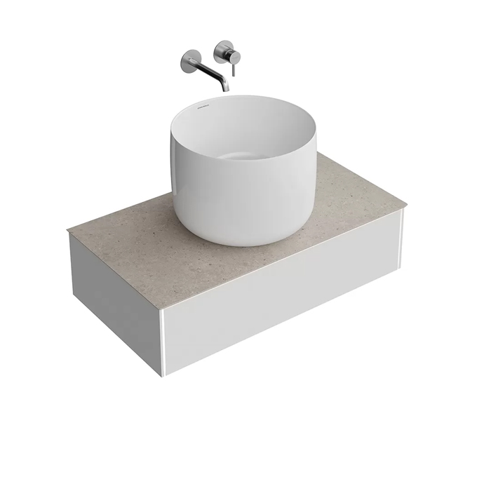 Kerama Marazzi Magica Тумба подвесная, 88.4х48.5х22см., 1 ящик, цвет: утренний серый матовый