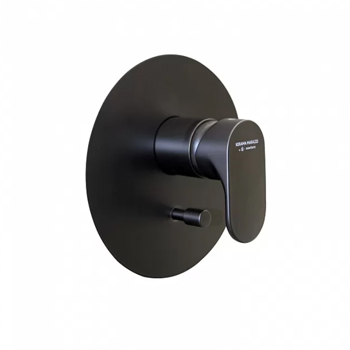 Kerama Marazzi Ole Смеситель для душа, встраиваемый, с переключателем на 2 источника, цвет: черный матовый