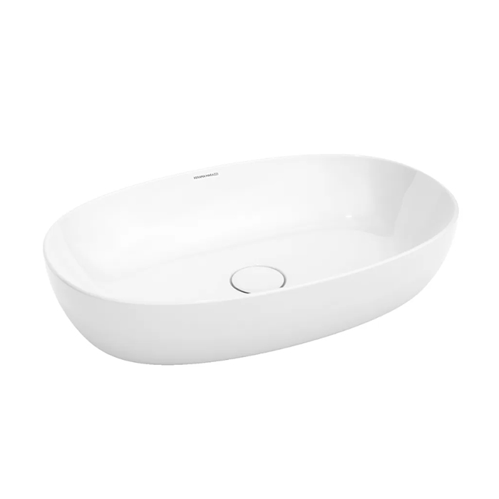 Kerama Marazzi Plaza Раковина накладная, 60х37см., без отв., цвет: белый глянцевая
