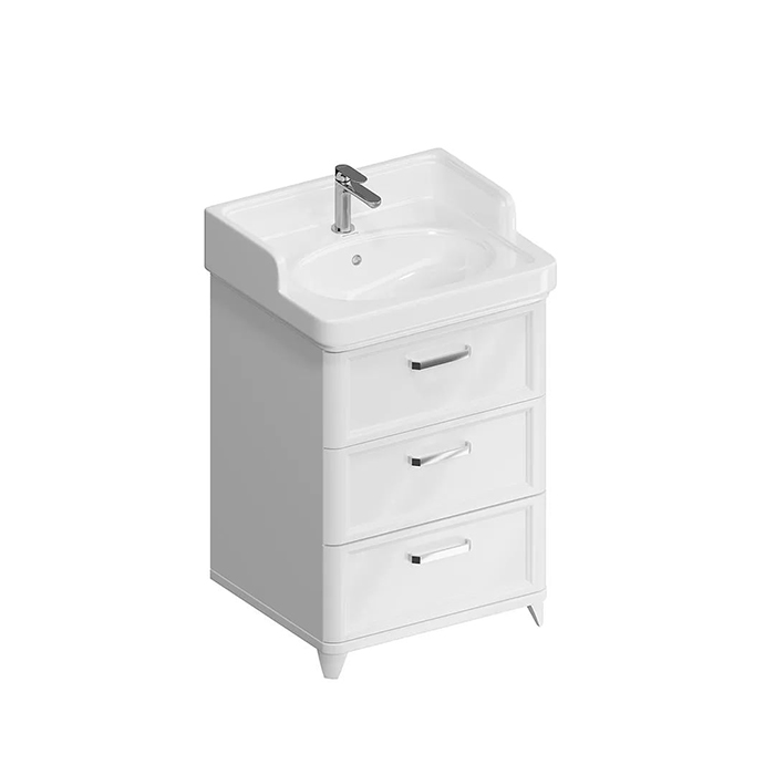 Kerama Marazzi Pompei Тумба напольная 60см, с 3 ящиками, цвет: белый глянцевый