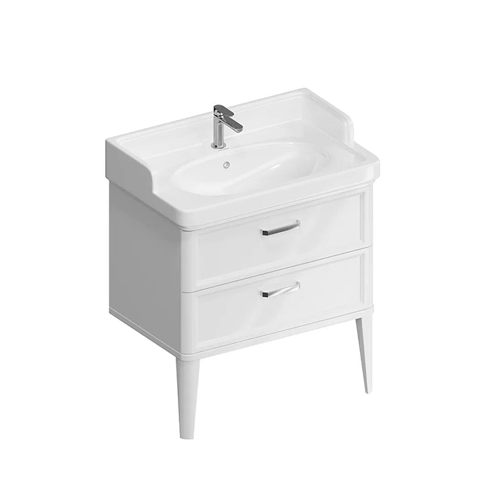 Kerama Marazzi Pompei Тумба подвесная 80см, с 2 ящиками, цвет: белый глянцевый