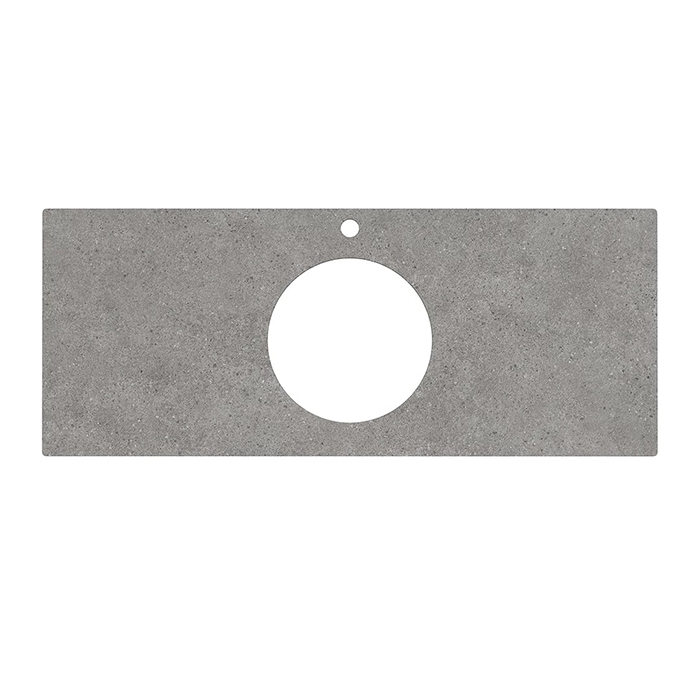 Kerama Marazzi Столешница из керамогранита для накладных раковин Фондамента 120см, с 1 отв., цвет: серый натуральный