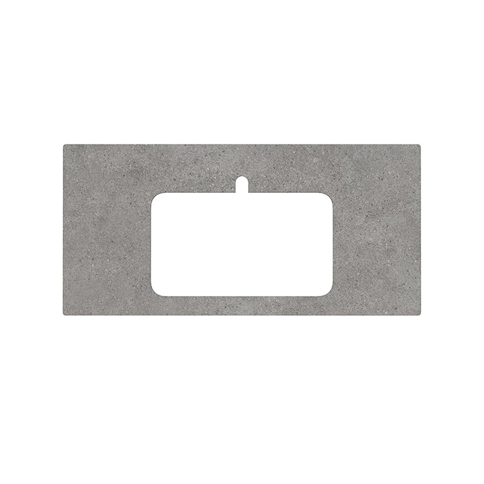 Kerama Marazzi Столешница из керамогранита для встраиваемых раковин сверху Фондамента 100см, с 1 отв., цвет: серый натуральный