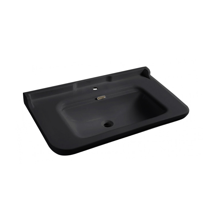 Kerasan Waldorf Раковина 100х55 см, 1 отв., керамическая, цвет: черный/хром