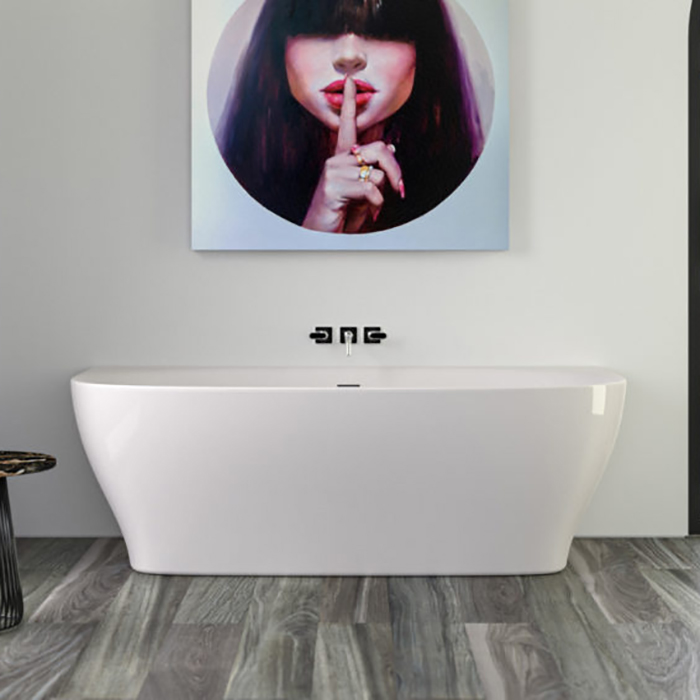 KNIEF Dream Wall Ванна пристенная 180х80х60см, с щелевым переливом, цвет: белый