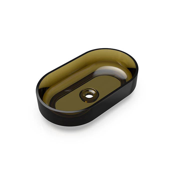 Knief Ellipse Shape Раковина накладная 55x32x14см, без отв, из полимерного материала, цвет: Pyrit # 030