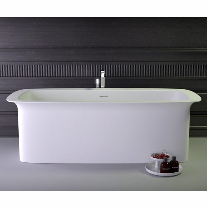 KNIEF Glam Ванна отдельностоящая  170х80x55см, со  слив переливом, цвет: белый матовый