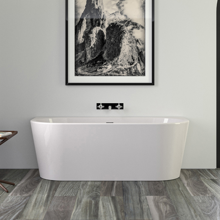 Knief Wall Corner Ванна пристенная 165x75х58см., с щелевым переливом, без сл-перелива, цвет: белый глянцевый