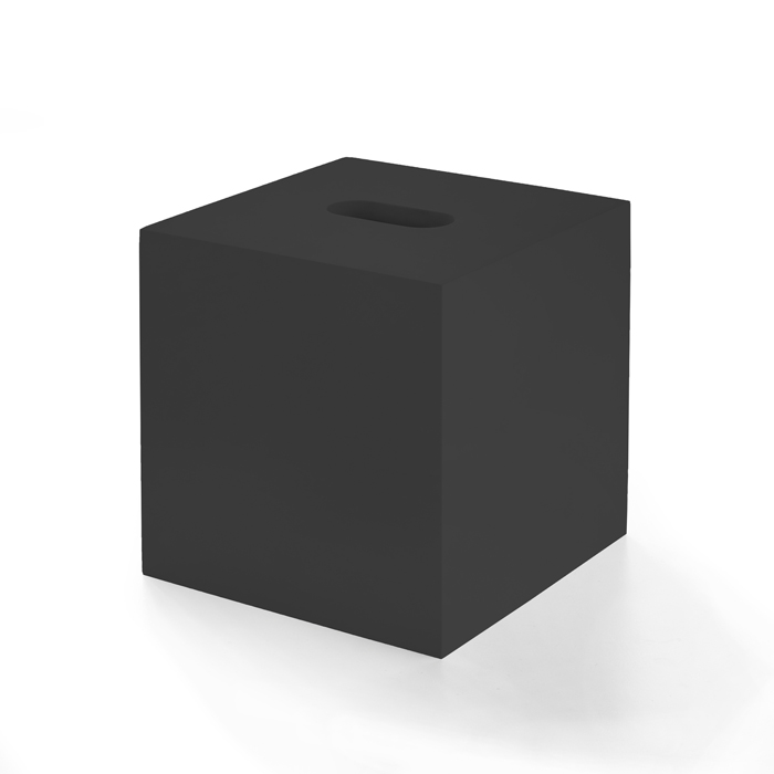 3SC BeMood Black Контейнер для бумажных салфеток настольный 14,5хh14,5х14,5 см, цвет: черный