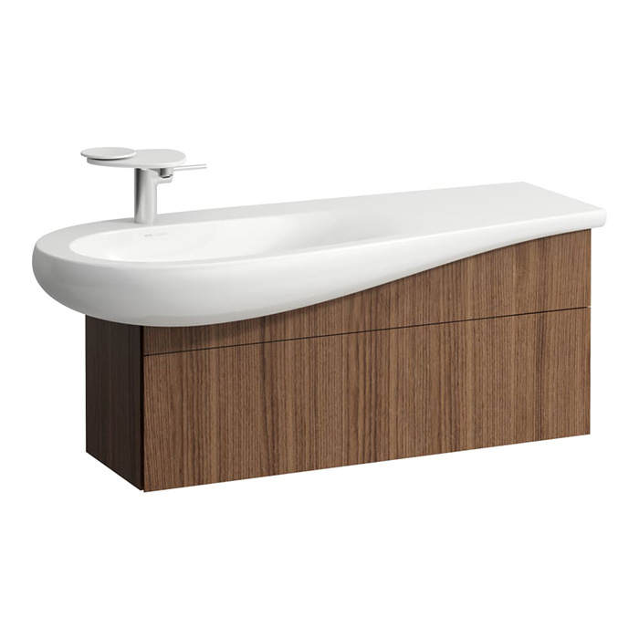 Laufen Alessi One Тумба подвесная 99х32см, с раковиной, слив слева, цвет: орех
