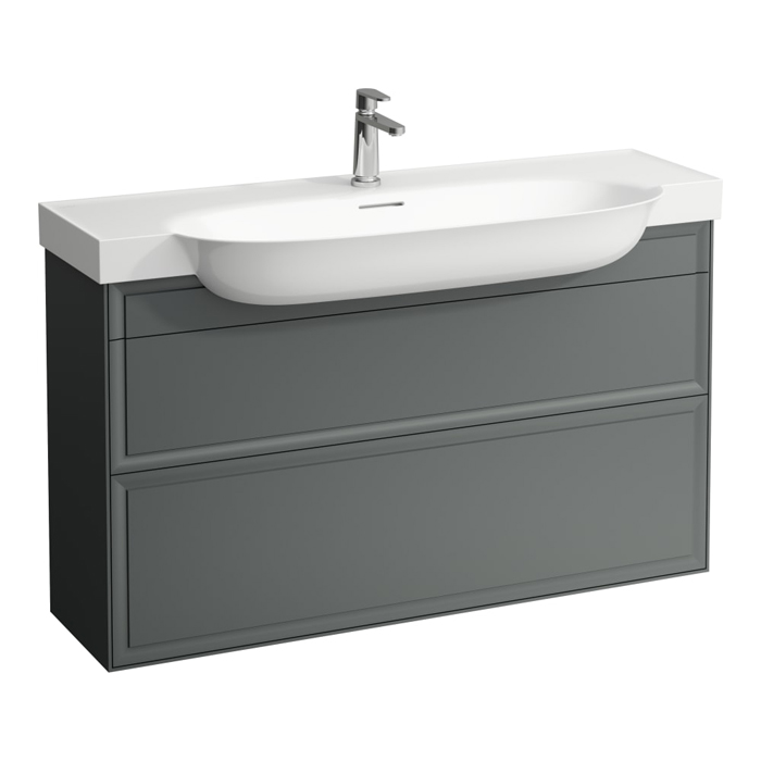 Laufen New Classic Тумба с раковиной, 117.5х31.5х67.5см, 2 ящика, подвесная, цвет: серый