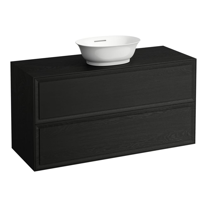 Laufen New Classic Тумба с раковиной, 117.5x45.5x60см, 2 ящика, напольный, цвет: черный дуб