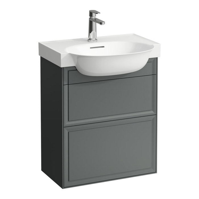Laufen New Classic Тумба с раковиной, 57.5x31.5x67.5см, 2 ящика, подвесная, цвет: серый
