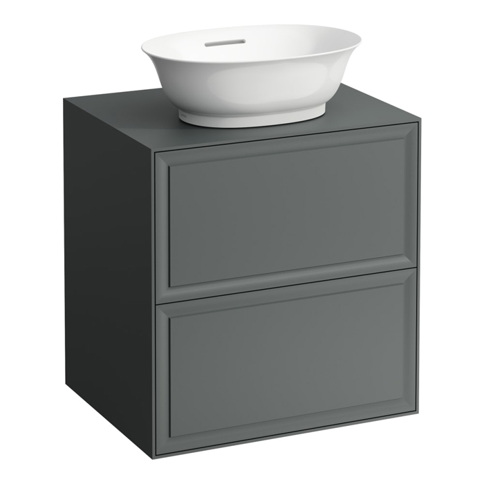 Laufen New Classic Тумба с раковиной, 57.5x45.5x60см, 2 ящика, подвесная, цвет: серый