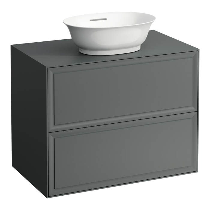 Laufen New Classic Тумба с раковиной, 77.5x45.5x60см, 2 ящика, подвесная, цвет: серый