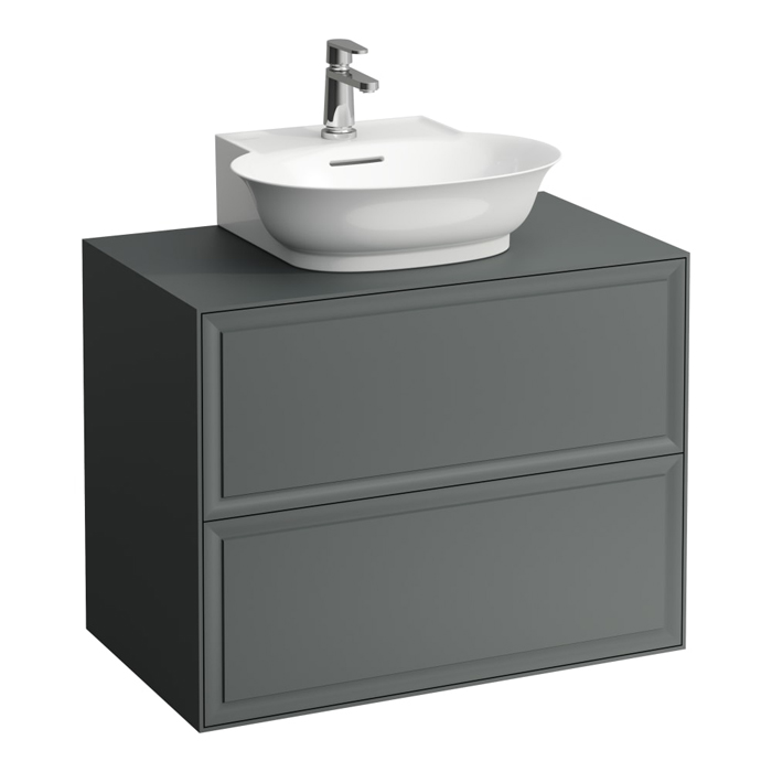 Laufen New Classic Тумба с раковиной, 77.5x45.5x60см, 2 ящиками, подвесная, цвет: серый