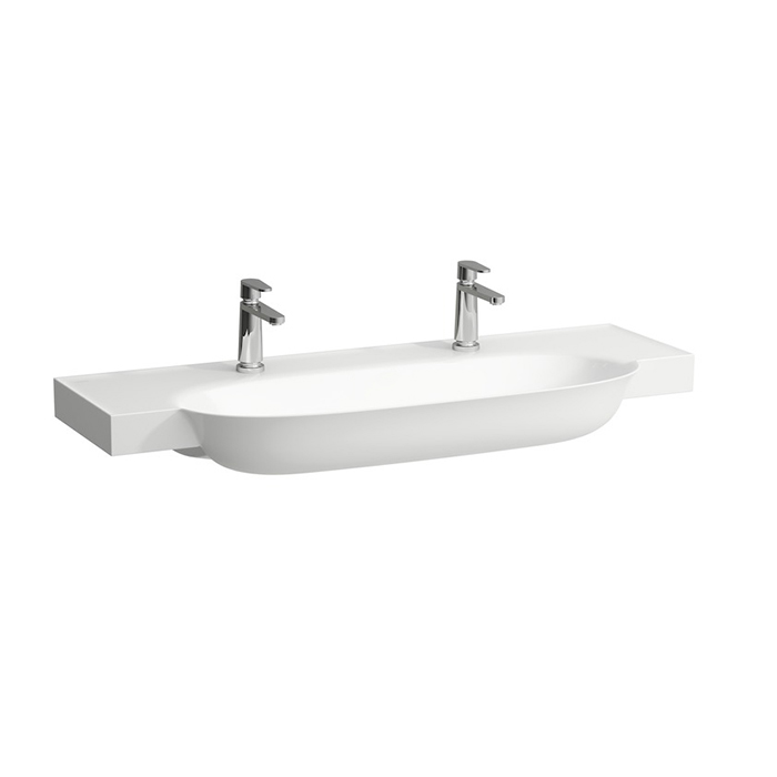 Laufen New Classic Раковина 120х48х16.5 см, 2 отв., накладная, без перелива, цвет: белый