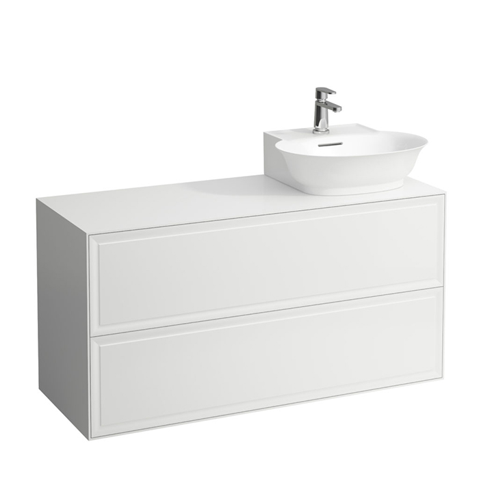 Laufen New Classic Тумба с раковиной, DX, 117.5х45.5х60см, 2 ящика, подвесная, цвет: белый глянцевый