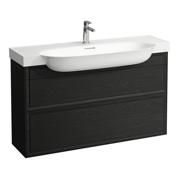 Laufen New Classic Тумба с раковиной, 117.5x31.5x67.5см, 2 ящика, напольный, цвет: черный дуб