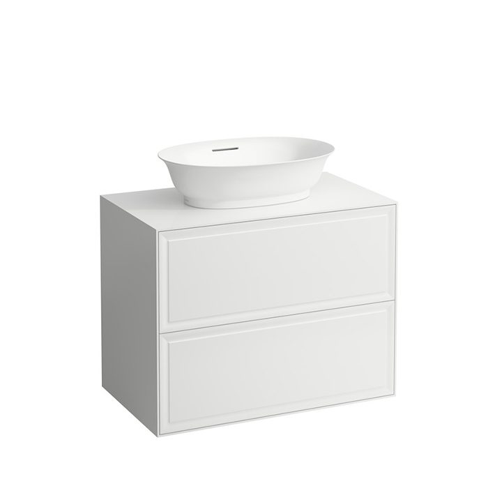 Laufen New Classic Тумба с раковиной, 77.5х45.5х60см, 2 ящика, подвесная, цвет: белый глянцевый (для раковины 812852, 812853)