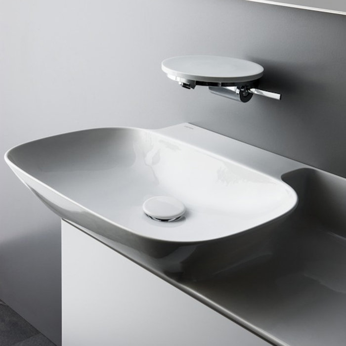 Laufen INO Раковина 90х45х12 см, без отв., полка справа, цвет: белый