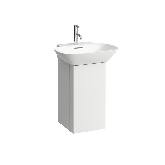 Laufen INO Тумба с раковиной, 32х34х60.5см, с 1 дверцей, с сифоном, с 4 полками, SX, подвесная, покрытие LCC, цвет: белый матовый