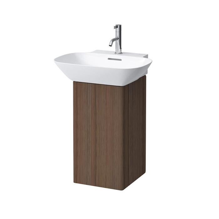 Laufen INO Тумба под раковину 815302, 32х34х60.5см, с 1 дверцей, с сифоном, с 4 полками, DX, подвесная, цвет: темный орех