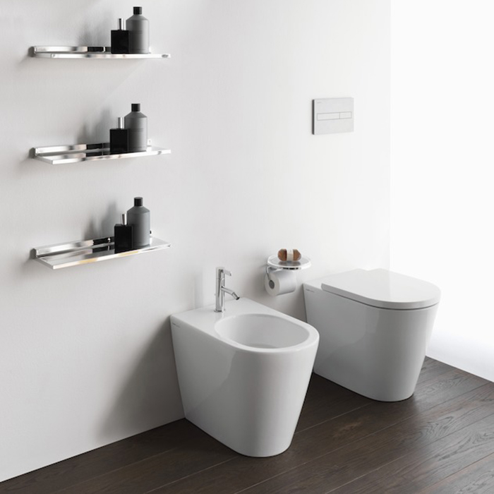 Laufen Kartell Биде напольное 56х37х43см, с 1 отв. под смеситель, без боковых отв, с покр. LCC, цвет: белый