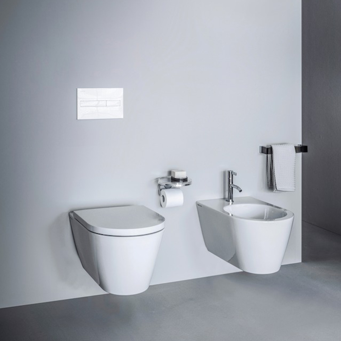 Laufen Kartell Биде подвесное 54.5х37х29см, с 1 отв. под смеситель, без боковых отв, с покр. LCC, цвет: белый