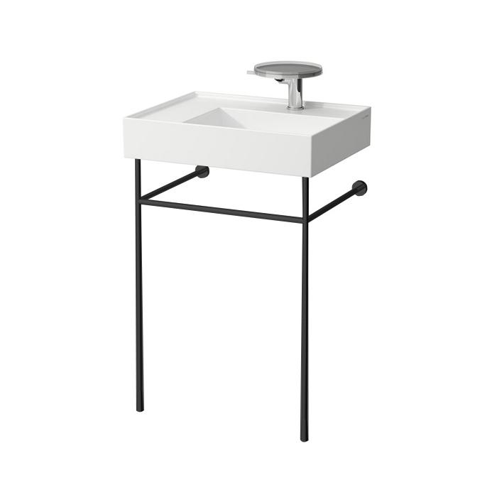 Laufen Kartell Консоль 53.5х44х79см, с раковиной на 1 отв,, напольная, Sx, покрытие LCC, цвет: черный матовый