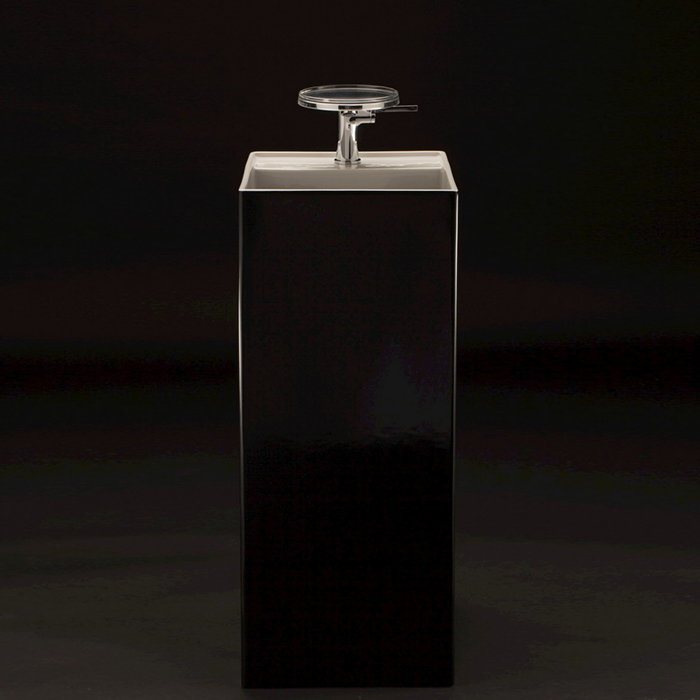 Laufen Kartell Раковина 37.5х43.5х90 см, 1 отв., напольная, без перелива, цвет: черный