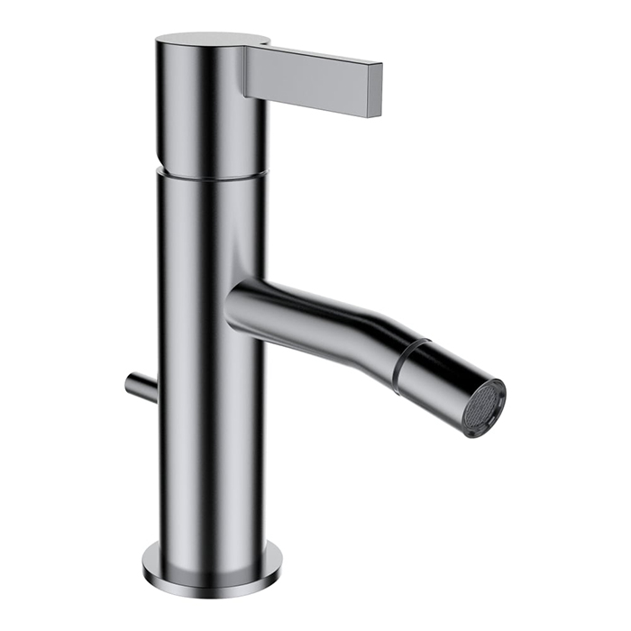 Laufen Kartell Смеситель для биде, на 1 отв, с донным клапаном, излив 110 мм, цвет: нержавеющая сталь (PVD)Kartell [5558]