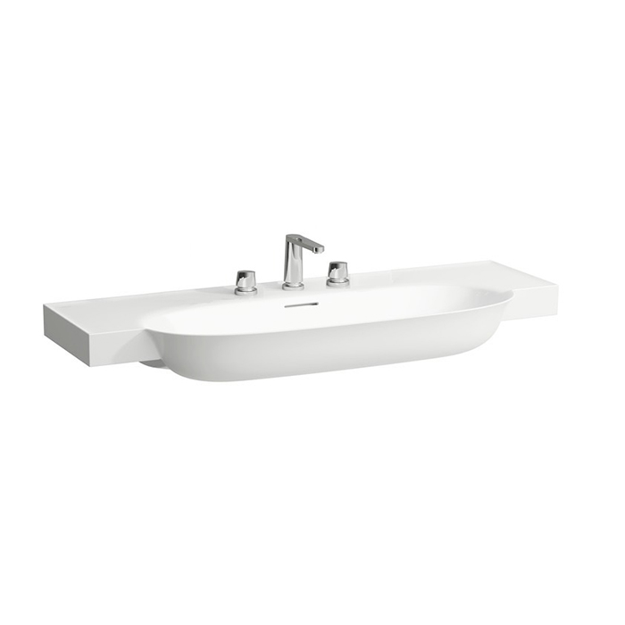 Laufen New Classic Раковина накладная 120х48х7.5см, с 3 отв., с переливом, с покрытием Clean Coat LCC, цвет: белый