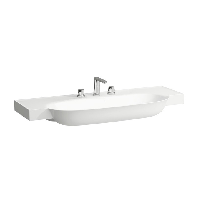 Laufen New Classic Раковина накладная 120х48х7.5см, с 3 отв, без перелива, с покрытием Clean Coat LCC, цвет: белый