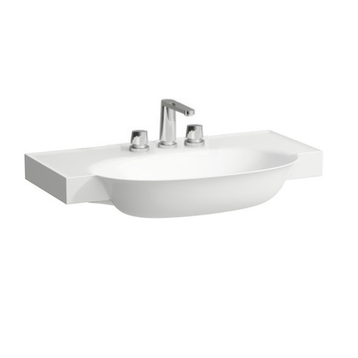 Laufen New Classic Раковина накладная 80х48х7.5см, с 3 отв., без перелива, цвет: белый матовый