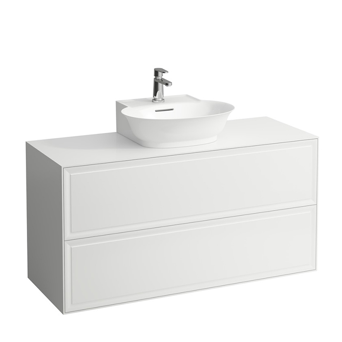 Laufen New Classic Тумба с раковиной, 117.5x45.5x60см, 2 ящика, подвесная, цвет: белый глянцевый
