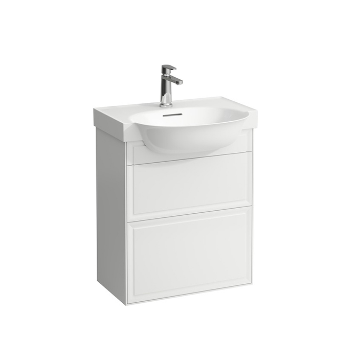 Laufen New Classic Тумба с раковиной, 57.5х31.5х67.5см, 2 ящика, подвесная, цвет: белый глянцевый